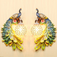 Load image into Gallery viewer, Modern Colorful Twins Peacock Wall Lamp - Decorar.co.uk