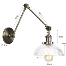 Load image into Gallery viewer, Antique Design Glass Swimming Arm Wall Lamp - Decorar.co.uk