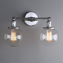 Load image into Gallery viewer, Vintage Glass Ball Double Heads Wall Light - Decorar.co.uk