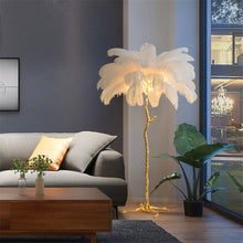 Load image into Gallery viewer, Exotic Led Ostrich Feather Floor Lamp - Decorar.co.uk