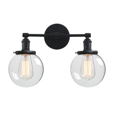 Load image into Gallery viewer, Vintage Glass Ball Double Heads Wall Light - Decorar.co.uk