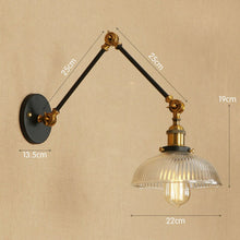 Load image into Gallery viewer, Antique Design Glass Swimming Arm Wall Lamp - Decorar.co.uk