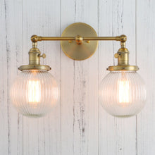 Load image into Gallery viewer, Permo Vintage Globe Glass Wall Sconces - Decorar.co.uk