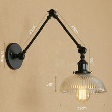 Load image into Gallery viewer, Antique Design Glass Swimming Arm Wall Lamp - Decorar.co.uk