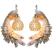 Load image into Gallery viewer, Modern Colorful Twins Peacock Wall Lamp - Decorar.co.uk
