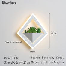 Load image into Gallery viewer, Green Plant Modern Led Metal Wall Light Fixtures - Decorar.co.uk