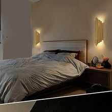 Load image into Gallery viewer, Aisle Golden Metal Tube Led Wall Light - Decorar.co.uk