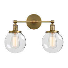 Load image into Gallery viewer, Vintage Glass Ball Double Heads Wall Light - Decorar.co.uk