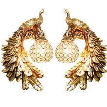 Load image into Gallery viewer, Modern Colorful Twins Peacock Wall Lamp - Decorar.co.uk