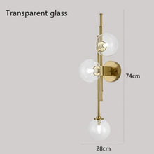 Load image into Gallery viewer, Golden Glass Ball Postmodern Wall Lamp - Decorar.co.uk