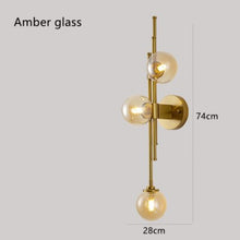 Load image into Gallery viewer, Golden Glass Ball Postmodern Wall Lamp - Decorar.co.uk