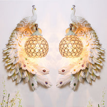Load image into Gallery viewer, Modern Colorful Twins Peacock Wall Lamp - Decorar.co.uk