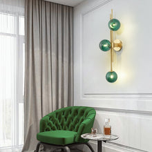 Load image into Gallery viewer, Golden Glass Ball Postmodern Wall Lamp - Decorar.co.uk