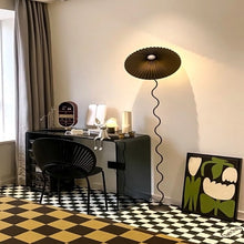 Load image into Gallery viewer, Japanese Pleated Skirt Shade Floor Lamp - Decorar.co.uk