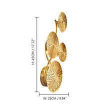 Load image into Gallery viewer, Golden Lotus Leaf Lustre Wall Lamp - Decorar.co.uk