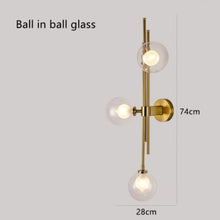 Load image into Gallery viewer, Golden Glass Ball Postmodern Wall Lamp - Decorar.co.uk