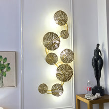 Load image into Gallery viewer, Golden Lotus Leaf Lustre Wall Lamp - Decorar.co.uk