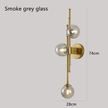Load image into Gallery viewer, Golden Glass Ball Postmodern Wall Lamp - Decorar.co.uk