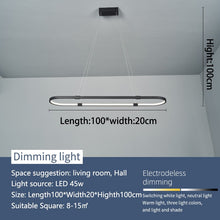 Load image into Gallery viewer, Modern Dark Linear Led Chandelier - Decorar.co.uk
