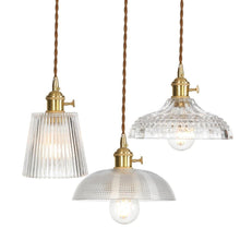 Load image into Gallery viewer, Vintage Textured Glass Pendant Lights - Decorar.co.uk