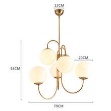 Load image into Gallery viewer, Frosted Glass Multi-Bulb Chandelier - Decorar.co.uk