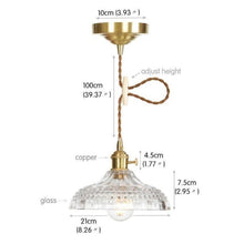 Load image into Gallery viewer, Vintage Textured Glass Pendant Lights - Decorar.co.uk