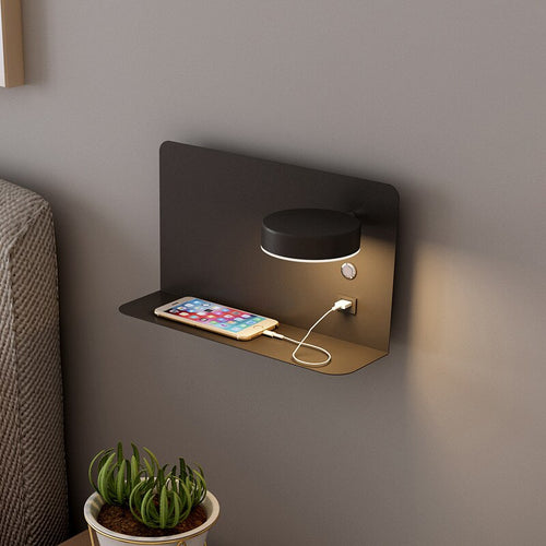 LED Bedside Wall Lamp USB Charger - Decorar.co.uk