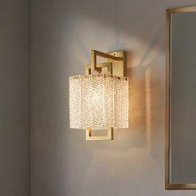 Load image into Gallery viewer, Modern Textured Glass Wall Sconce - Decorar.co.uk